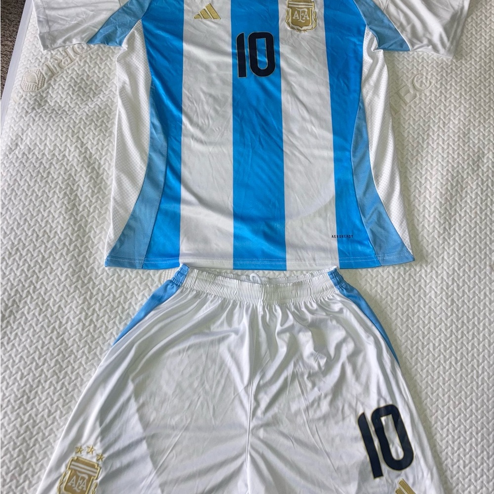 Adidas Argentina Soccer Jersey and Shorts Set